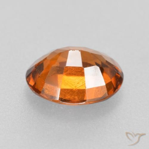 Granato essonite naturale arancione da 1,47 ct, taglio ovale, VVS-VS
