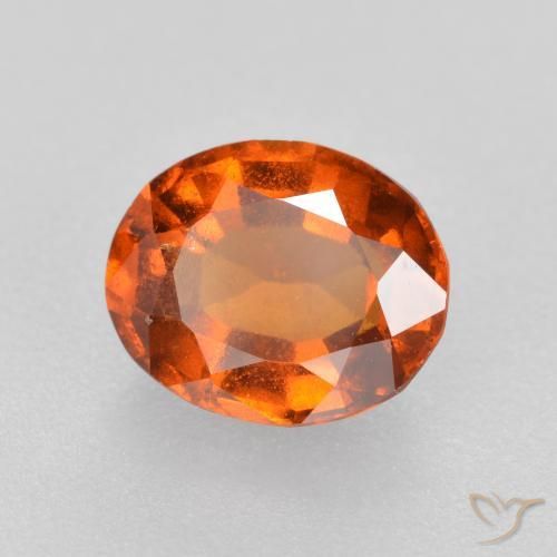 Granato hessonite Arancione scuro naturale da 1.77 ct, Ovale, VS-SI