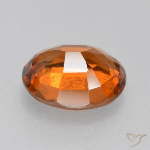 Granato hessonite Arancione scuro naturale da 1.92 ct, Ovale, VVS-VS