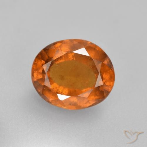 1.64ct Naturale Arancio Medio Granato hessonite, Ovale, SI