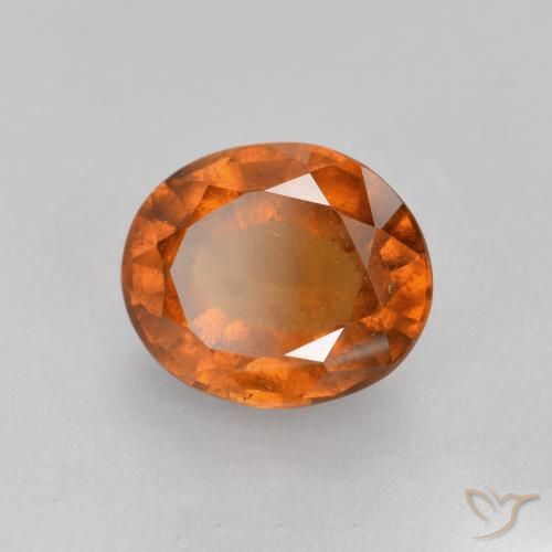 Granato hessonite Arancio Medio naturale da 1.64 ct, Ovale, SI