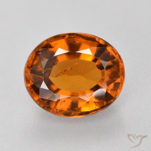 1.98ct Naturale Arancione rossastra Granato hessonite, Ovale, VS-SI