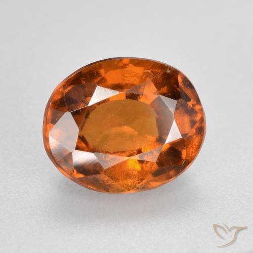 Granato hessonite Arancio medio-scuro naturale da 1.81 ct, Ovale, VS-SI