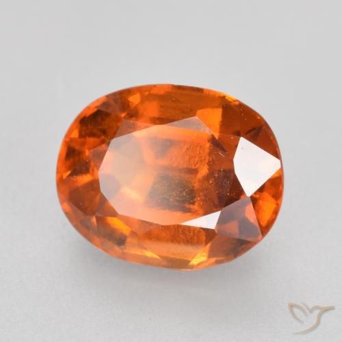 Granato hessonite Arancione scuro naturale da 2.08 ct, Ovale, VVS-VS