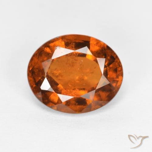 2.03ct Naturale Arancione Ambra Granato hessonite, Ovale, SI