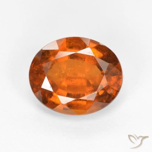 2.30ct Naturale Arancione scuro Granato hessonite, Ovale, SI