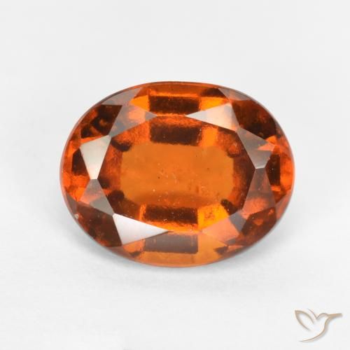 1.93ct Naturale Arancione scuro Granato hessonite, Ovale, VS