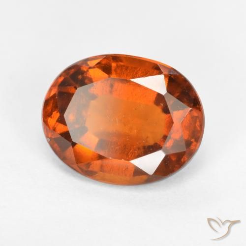 Granato hessonite Arancione scuro naturale da 1.93 ct, Ovale, VS