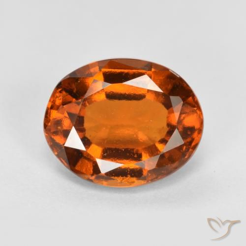 2.52ct Naturale Arancio medio-scuro Granato hessonite, Ovale, VS