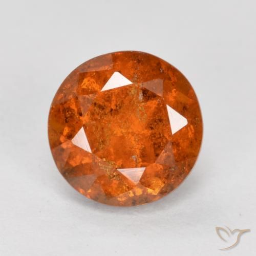 1.71ct Naturale Arancio Medio Granato hessonite, Rotondo, SI