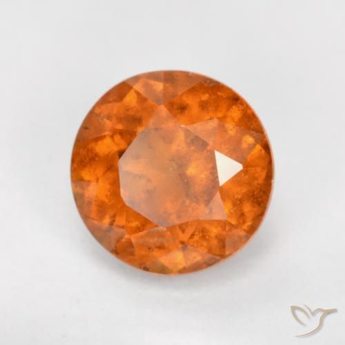 1.56ct Naturale Arancio Medio Granato hessonite, Rotondo, SI