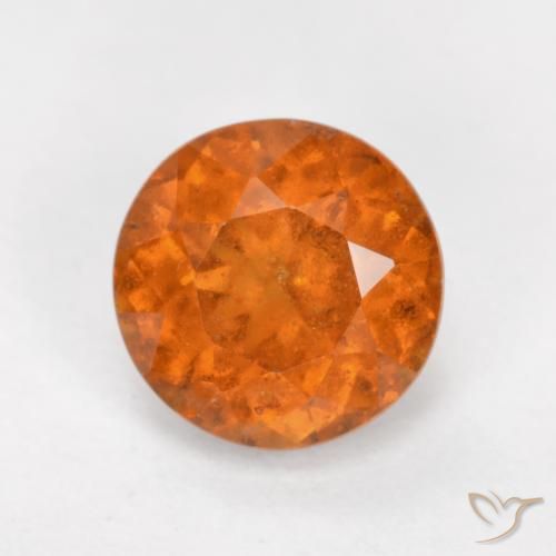 Granato hessonite Arancio Medio naturale da 1.56 ct, Rotondo, SI