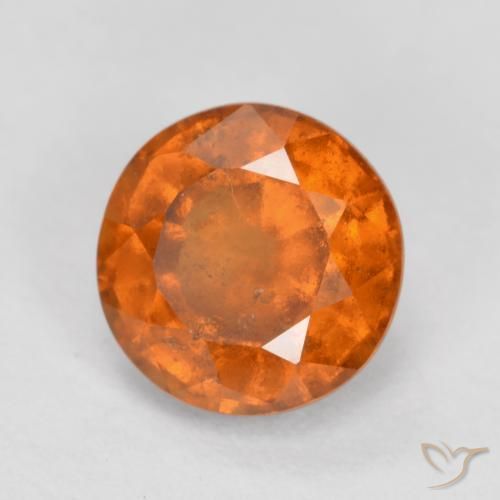 Granato hessonite Arancio Medio naturale da 1.64 ct, Rotondo, SI