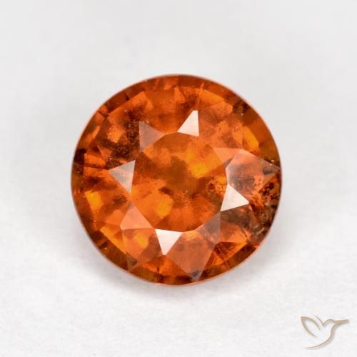 1.37ct Naturale Arancio Medio Granato hessonite, Rotondo, VS-SI