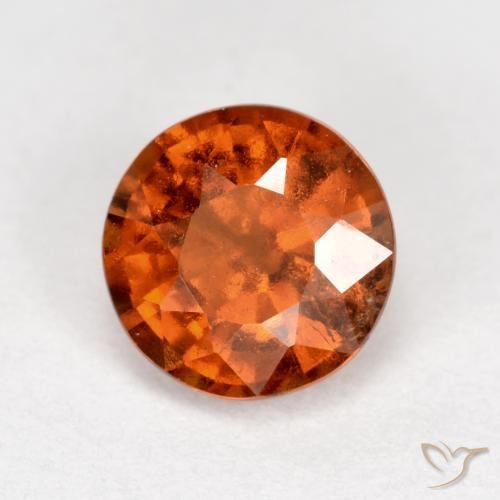 Granato hessonite Arancio Medio naturale da 1.37 ct, Rotondo, VS-SI