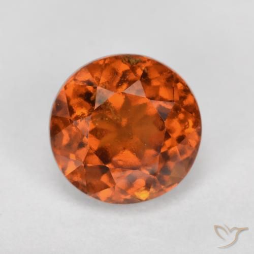 1.76ct Naturale Arancione scuro Granato hessonite, Rotondo, VS-SI
