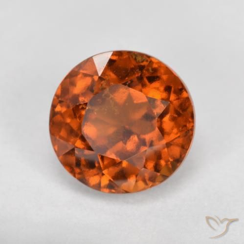 Granato hessonite Arancione scuro naturale da 1.76 ct, Rotondo, VS-SI