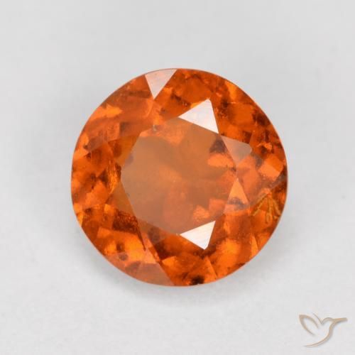 Granato hessonite Arancio Medio naturale da 1.55 ct, Rotondo, VS-SI