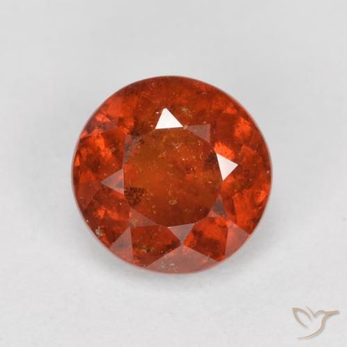 1.41ct Naturale Arancione rossastra Granato hessonite, Rotondo, SI