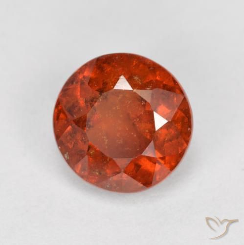 Granato hessonite Arancione rossastra naturale da 1.41 ct, Rotondo, SI