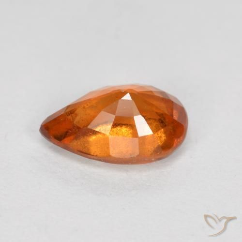 Granato hessonite Arancio Medio naturale da 0.82 ct, Forma a pera, SI