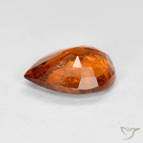 Granato hessonite Arancio medio-scuro naturale da 0.92 ct, Forma a pera, SI