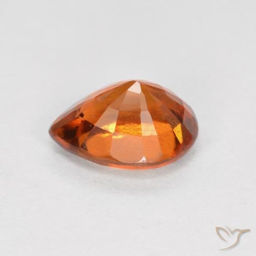 Granato hessonite Arancione scuro naturale da 0.87 ct, Forma a pera, VS