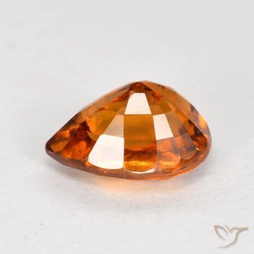 Granato hessonite Arancio medio-scuro naturale da 1.04 ct, Forma a pera, VS-SI