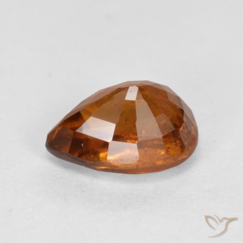 Granato hessonite Arancio medio-scuro naturale da 1.04 ct, Forma a pera, VS-SI