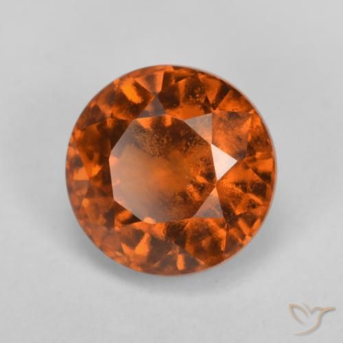 Granato hessonite Arancione scuro naturale da 1.87 ct, Rotondo, VS-SI