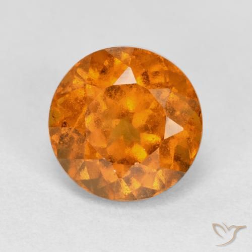 1.61ct Naturale Arancio Medio Granato hessonite, Rotondo, VS-SI