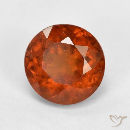 Granato hessonite Arancia Fuoco naturale da 1.90 ct, Rotondo, VS-SI