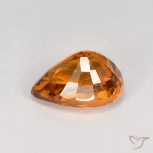 Granato hessonite Arancio Medio naturale da 0.88 ct, Forma a pera, VS