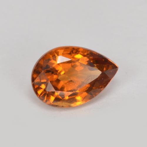 Granato essonite naturale arancione da 0,74 ct, taglio a pera, VS-SI