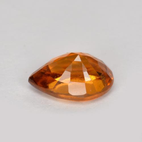 Granato essonite naturale arancione da 0,74 ct, taglio a pera, VS-SI