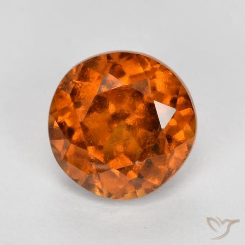 1.70ct Naturale Arancio medio-scuro Granato hessonite, Rotondo, VS