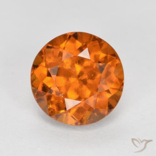 Granato hessonite Arancio Medio naturale da 1.59 ct, Rotondo, VS