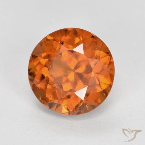 Granato hessonite Arancio Medio naturale da 1.59 ct, Rotondo, VS
