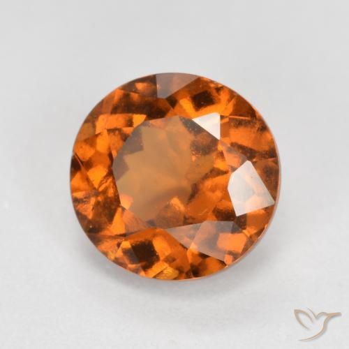 Granato hessonite Arancione scuro naturale da 1.46 ct, Rotondo, VS