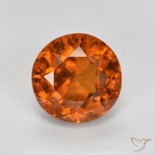 1.52ct Naturale Arancione Ambra Granato hessonite, Rotondo, VS