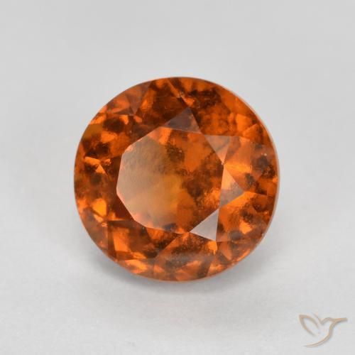 Granato hessonite Arancione Ambra naturale da 1.52 ct, Rotondo, VS