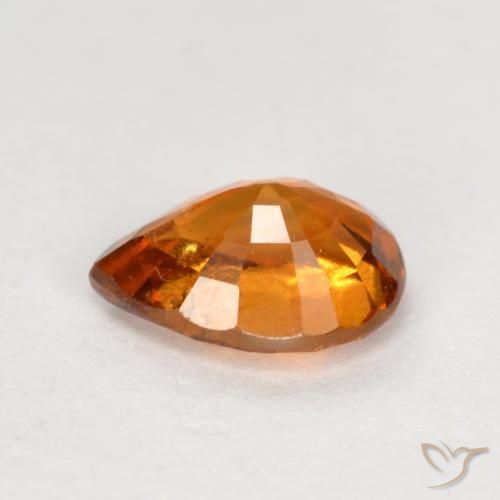 Granato hessonite Arancione scuro naturale da 0.82 ct, Forma a pera, VS-SI