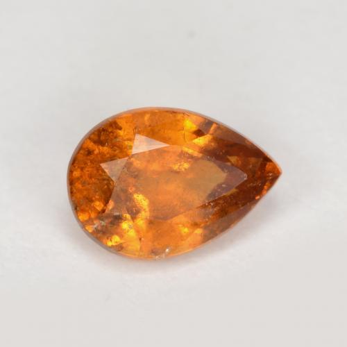 Granato hessonite Arancione scuro naturale da 0.78 ct, Forma a pera, SI