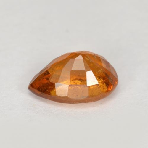 Granato hessonite Arancione scuro naturale da 0.78 ct, Forma a pera, SI