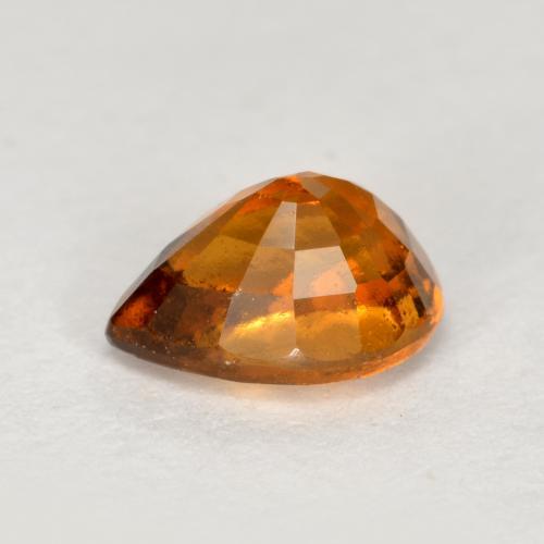 Granato essonite naturale arancione da 0,90 ct, taglio a pera, VS-SI