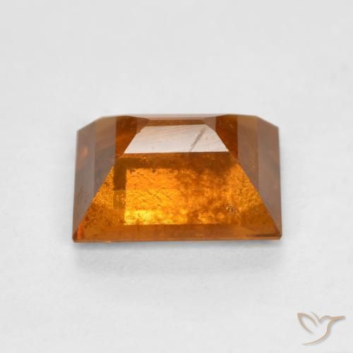 Granato hessonite Arancione scuro naturale da 1.58 ct, Taglio a baguette, SI