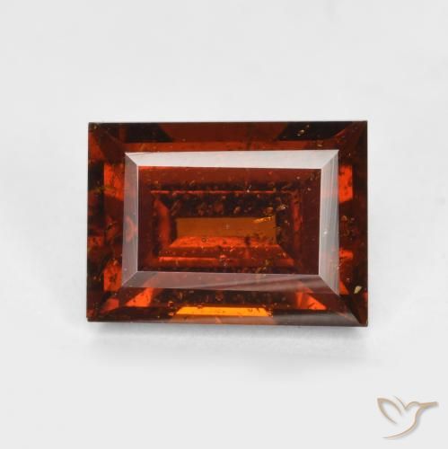 Granato essonite naturale rosso da 2,26 ct, baguette, VS-SI