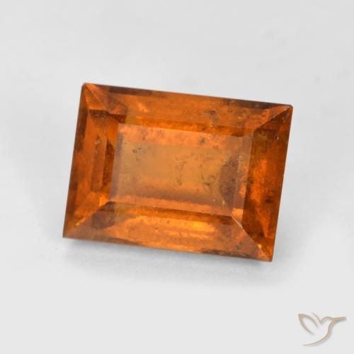Granato hessonite Arancione scuro naturale da 2.44 ct, Taglio a baguette, VS-SI