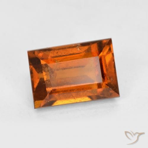 Granato hessonite Arancio medio-scuro naturale da 1.22 ct, Taglio a baguette, VS