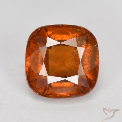 2.13ct Naturale Arancione Ambra Granato hessonite, Cuscino, SI